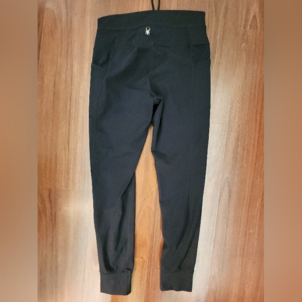 Black Spyder Active women's high-rise leggings Jogger Pockets Like New Size S - Picture 2 of 10